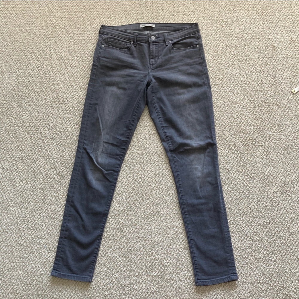 Banana Republic Dark Grey Skinny Jeans Pants Size 29 Stretch Premium Denim EUC